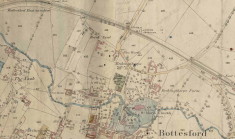 1884 O.S. Map showing position of brickyard next to the railway.