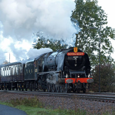 Duchess of Sutherland hauliung the Royal Scot, October 16th 2010. The restored Duchess of Sutherland hauliung the Royal Scot towards Bottesford, October 16th 2010. | Copyright: Ashley Waterfall