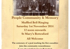 Muffled Bell Ringing, St Mary's Bottesford, Saturday 1st November 2014 