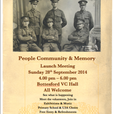 Launch Launch Poster, Bottesford Parish WW1 Centenary, 28th September 2014