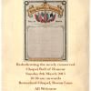 Rededicating the newly conserved Bottesford Chapel Roll of Honour