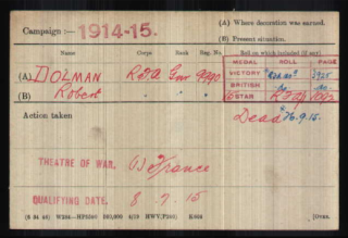 Ancestry.co.uk_-_British_Army_WWI_Medal_Rolls_Index_Cards,_1914-1920_-_2015-12-05_Dolman Robert Dolman, Medal Index Card | The National Archive