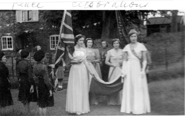 Peace Celebrations - Dorothy Calcraft as May Queen | Collection of Jill Bagnall