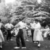 Scouts and Guides dancing in a fete on the Rectory lawn - 1