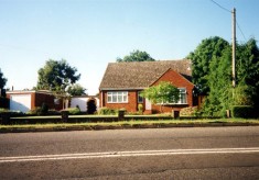 Snap shot of a modern house on Grantham Road on the site of the demolished Bunker Hill cottages