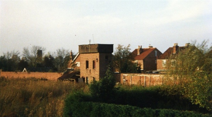 Water tower and boundary wall of The Vineries before demolition