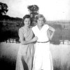 two girls posed by Grantham Canal