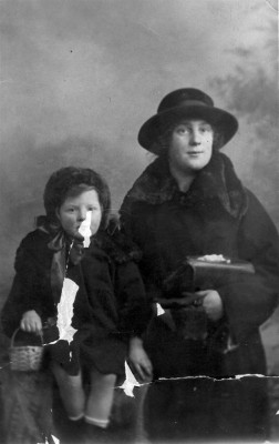 Studio portrait of mother and infant daughter Studio portrait of Ellen and Ada Bateson