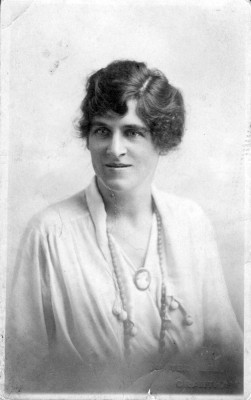 Studio portrait of Mrs Emily Johnson as a young woman
