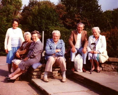 Village folk in a garden at Skegness Village folk in a garden at Skegness