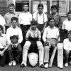 village school cricket team in school yard 1934