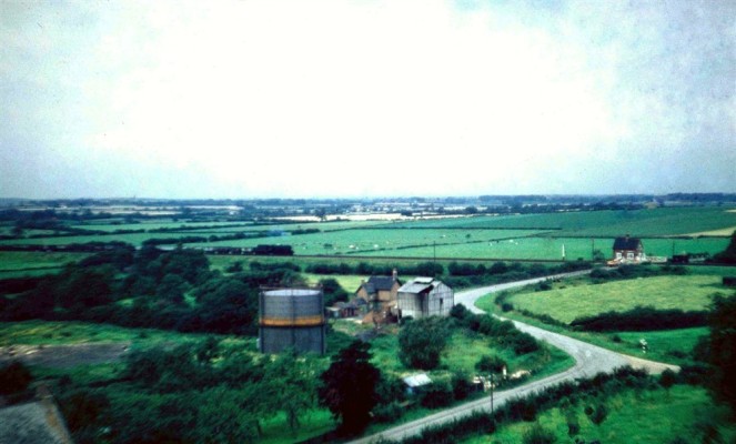View from Holliers - gas works and railway crossing View from Holliers - gas works and railway crossing