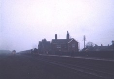 Train arriving at Bottesford Station