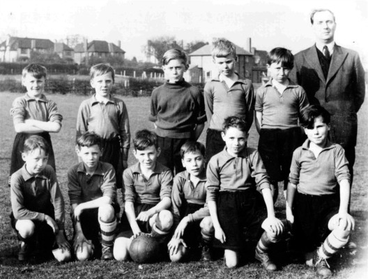 Bottesford juniors football team with teacher-coach Bottesford juniors football team with teacher-coach