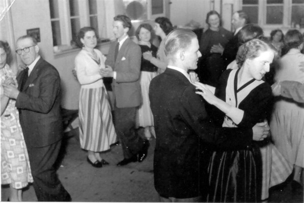 People at a village dance