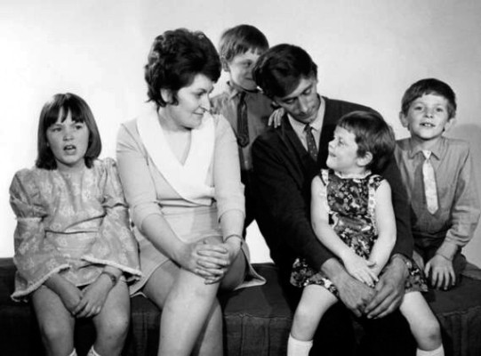 The Bradshaw family, Michael, Liz and the children.