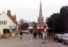 The Belvoir Hunt coming through Bottesford