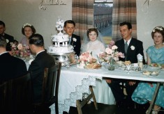 John and Jean Bradshaw's wedding reception in the Rutland Arms