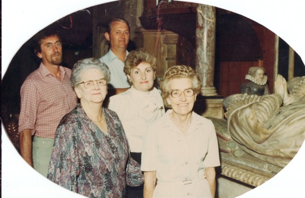The Bradshaw family together at Bottesford Church 1985.