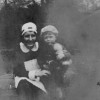 Mary Topps with child at Muston Rectory