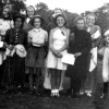 Girl Guides dressed up for a theatrical performance
