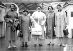 Bottesford ladies in the rain at the seaside