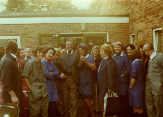 Staff and manager at the Bottesford food factory
