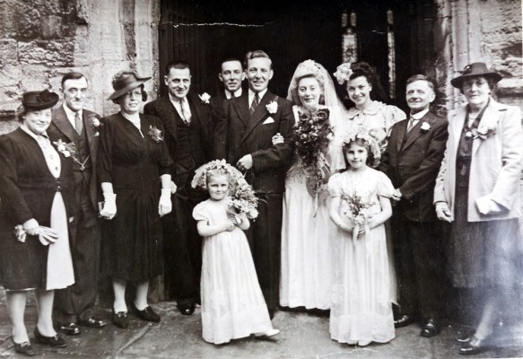 Wedding picture Betty Robinson and Doug Turrell