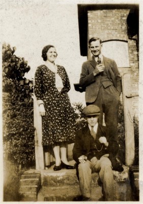 On the garden steps at Muston Rectory