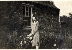 Mary Topps in the garden at Muston Rectory