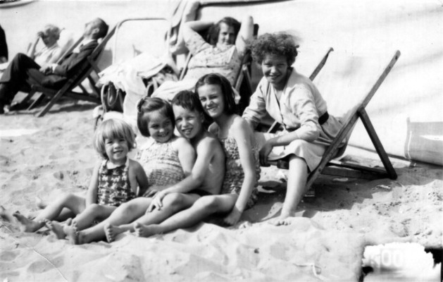 The Dunsmore girls on the beach at Skegness