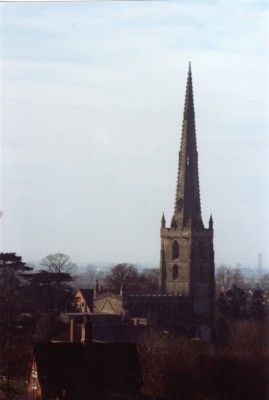Photo of Bottesford spire seen from Beacon Hill