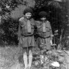 Two Bottesford girls in Brownie uniforms