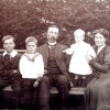 George Ernest Marsh and family on a bench