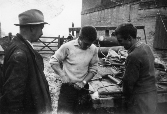 At Church Farm, Mr Palmer and two trainees 2