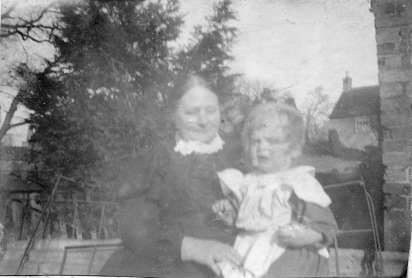 Portrait of mother and baby