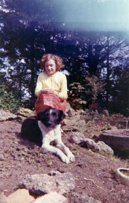 A young Angela Marsh and her dog
