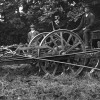 A steam operated field harrow