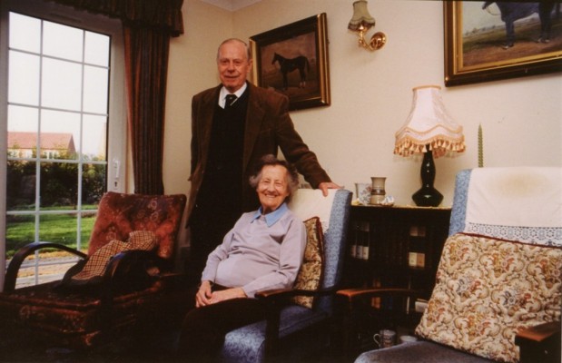 Mr Philip Marsh and his wife, at home