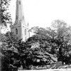 A postcard of Bottesford church spire