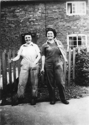 Two Land Army girls during WW2