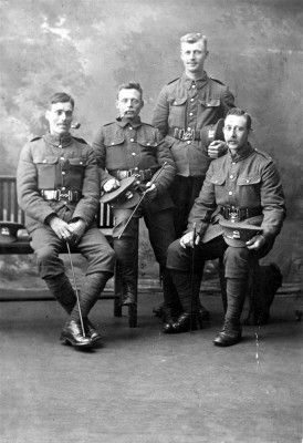 Uncle Perce Allcorn, right, in WW1 group Uncle Perce Allcorn, right, in WW1 group