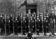 Bottesford Scouts on parade in Church Street
