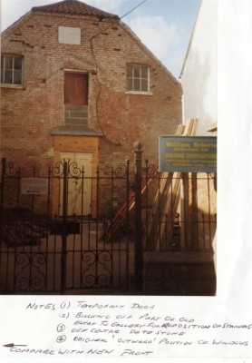 During refurbishment of the front of the Methodist chapel - 2