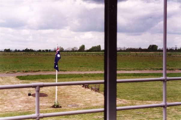 Royal Australian Airforce flag raised at 1955 comemoration