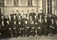 Group photograph, students and tutors, location uncertain