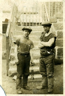 Two workmen on site
