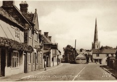 Old postcard, Frith, Bottesford Market Place seen from south
