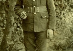 Harold Hallam, in WW1 uniform before departing to France