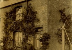 Two women in front of cottage, possibly on Albert Street, Bottesford